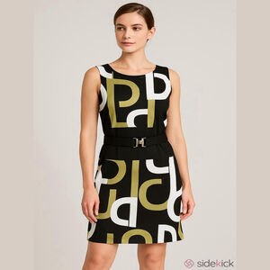 Joseph Ribkoff Dress Size 12 Sleeveless with Belt